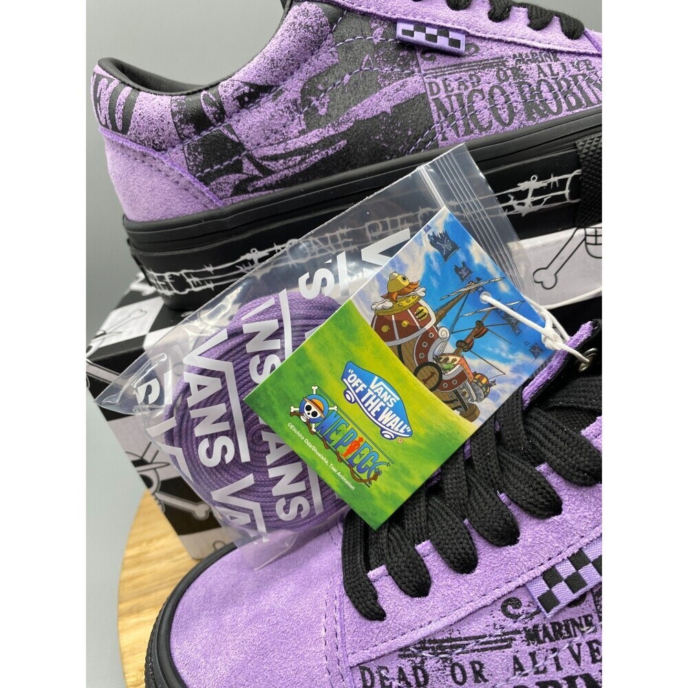Vans Nico Robin One Piece Purple Shoes Anime GS Youth Boys 3.5 Girls 4.5 - Picture 11 of 16